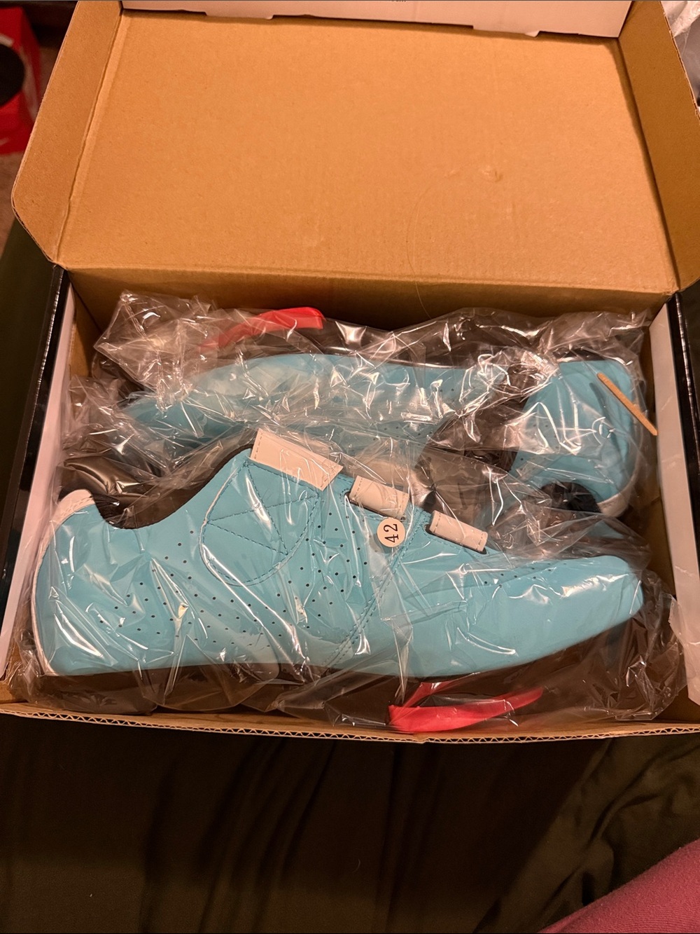 Aqua Blue Cycling Shoes - Size 42